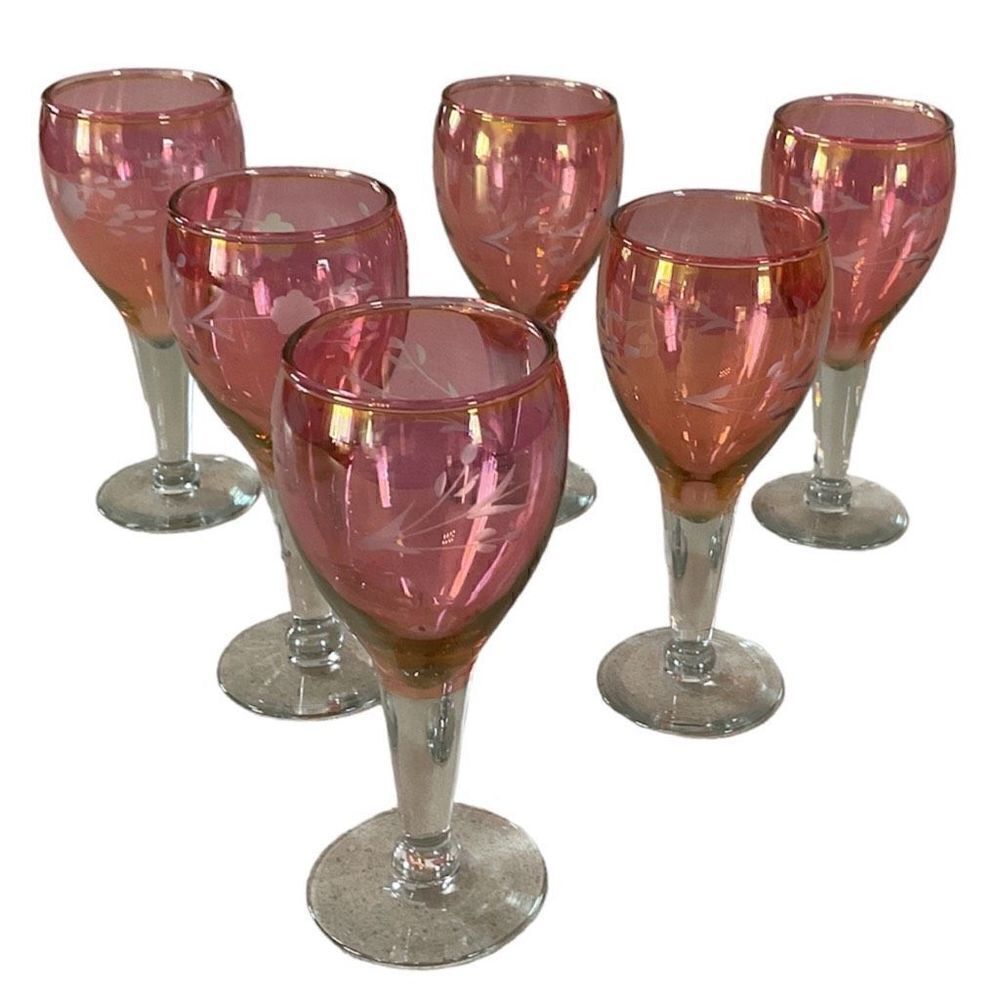 Rose Gold Rimmed Liquor Glasses  NWOT